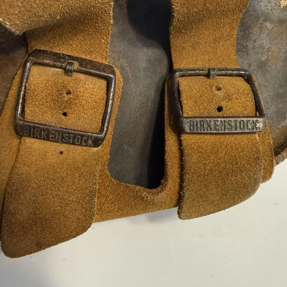 Birkenstock Arizona Suede Brown Sandals Vintage Sz 39 (8-8.5) Women's - Picture 8 of 10